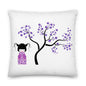 Premium Stuffed Pillow - Kokeshi Doll with Purple Flowers