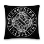 Premium Stuffed Pillow - Sea Serpents in Norse Runic Circle