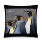 Premium Stuffed Pillow - Three Emperor Penguins