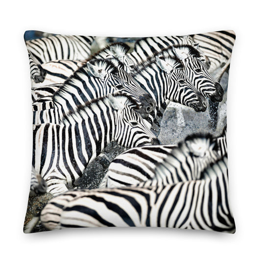 Premium Stuffed Pillow - Zebra Splash