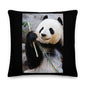 Premium Stuffed Pillow - Happy Bamboo Panda