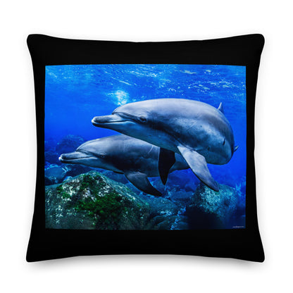 Premium Stuffed Pillow - Dolphin Formation