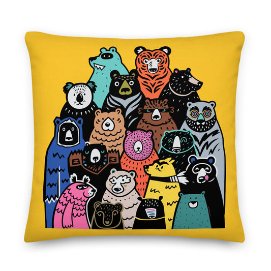 Premium Stuffed Pillow - A Band of Bears