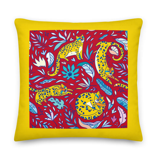 Premium Stuffed Pillow - Silly Tigers