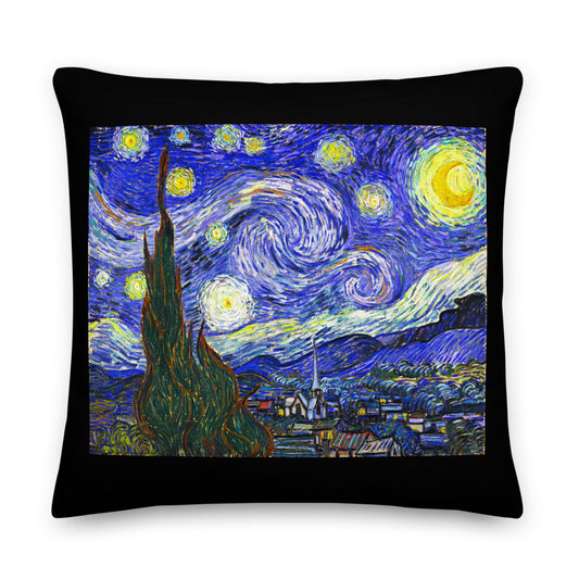 Premium Stuffed Pillow - van Gogh: The Starry Night