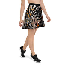 Load image into Gallery viewer, Yeah! Skater Skirt - Rock &amp; Roll Orange Zebra Sparkle
