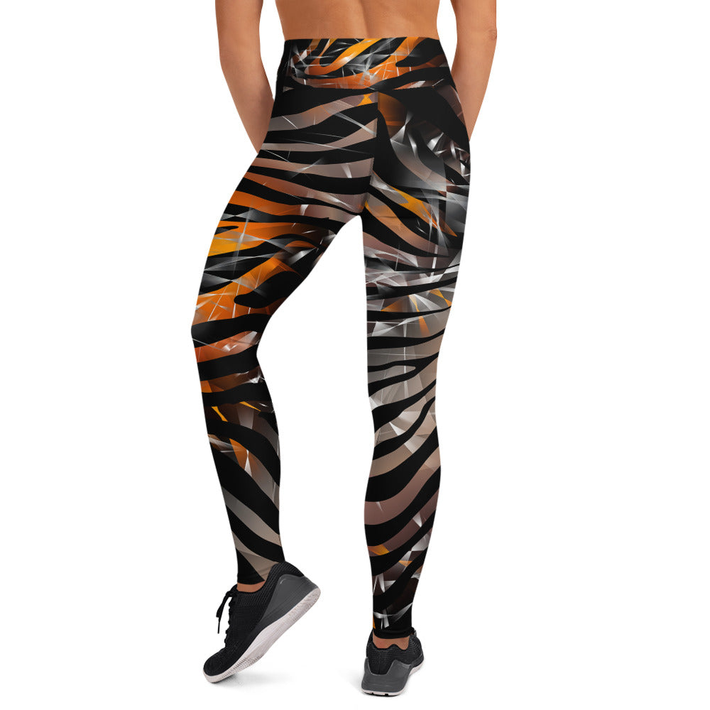 Orange Zebra - Woman's Leggings