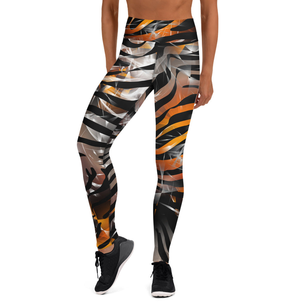 Orange Zebra - Woman's Leggings