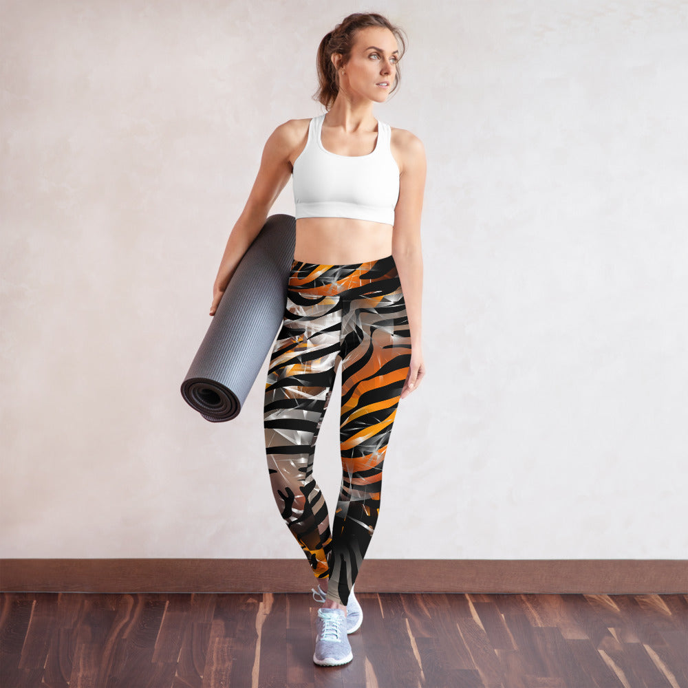 Orange Zebra - Woman's Leggings