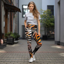 Load image into Gallery viewer, Orange Zebra - Woman&#39;s Leggings
