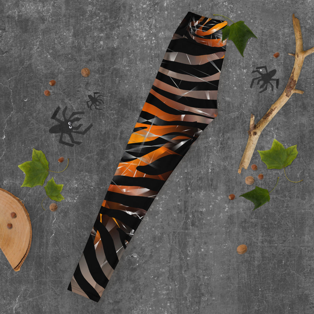Orange Zebra - Woman's Leggings