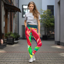 Load image into Gallery viewer, Red Flower #2 - Woman&#39;s Leggings
