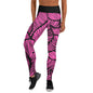 Dark Pink Leaf - Woman's Leggings
