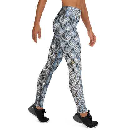 Custom Yoga Leggings - Metal Scale Design