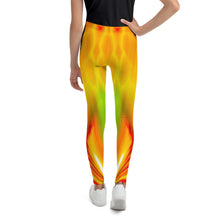 Load image into Gallery viewer, Youth Leggings - Orange Flame
