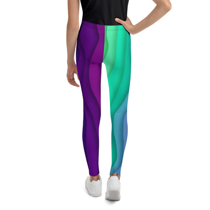Indigo Cyan - Youthful Explorer Nomadz - Youth Leggings