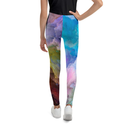 Youth Leggings - Heavenly Clouds