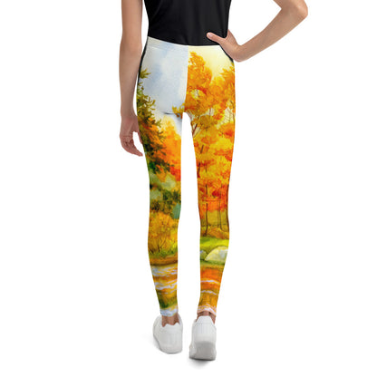 Youth Leggings - Autumn Leaves
