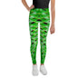 Youth Leggings - Green Reed Weave