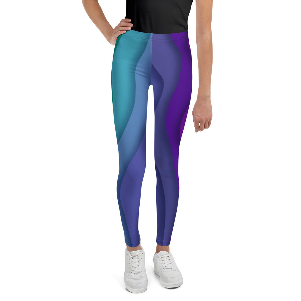 Indigo Cyan - Youthful Explorer Nomadz - Youth Leggings