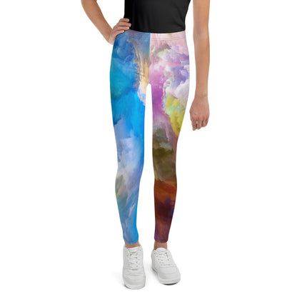 Youth Leggings - Heavenly Clouds