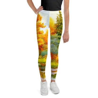 Youth Leggings - Autumn Leaves