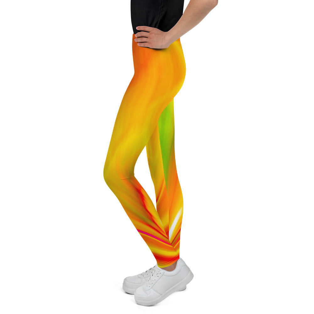 Orange Flame - Youthful Explorer Nomadz - Youth Leggings