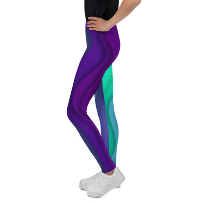 Indigo Cyan - Youthful Explorer Nomadz - Youth Leggings