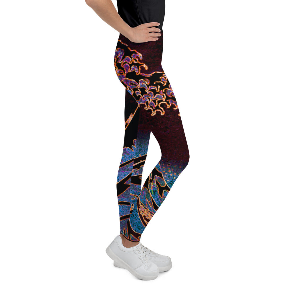 Youth Leggings - Hokusai: The Great Wave of Kanagawa
