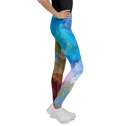 Youth Leggings - Heavenly Clouds