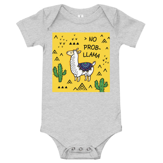 Light Soft Baby Bodysuit - NO PROB-LLAMA