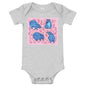 Soft Premium Baby Bodysuit - Funny Blue Tapirs