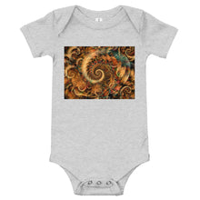 Load image into Gallery viewer, Soft Premium Baby Bodysuit - Spiraling Spiral Fractals
