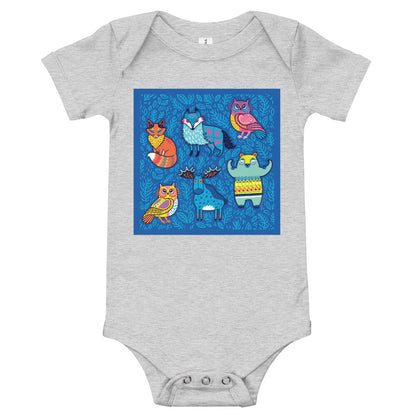 Premium Soft Baby Bodysuit - Blue Moose & Friends