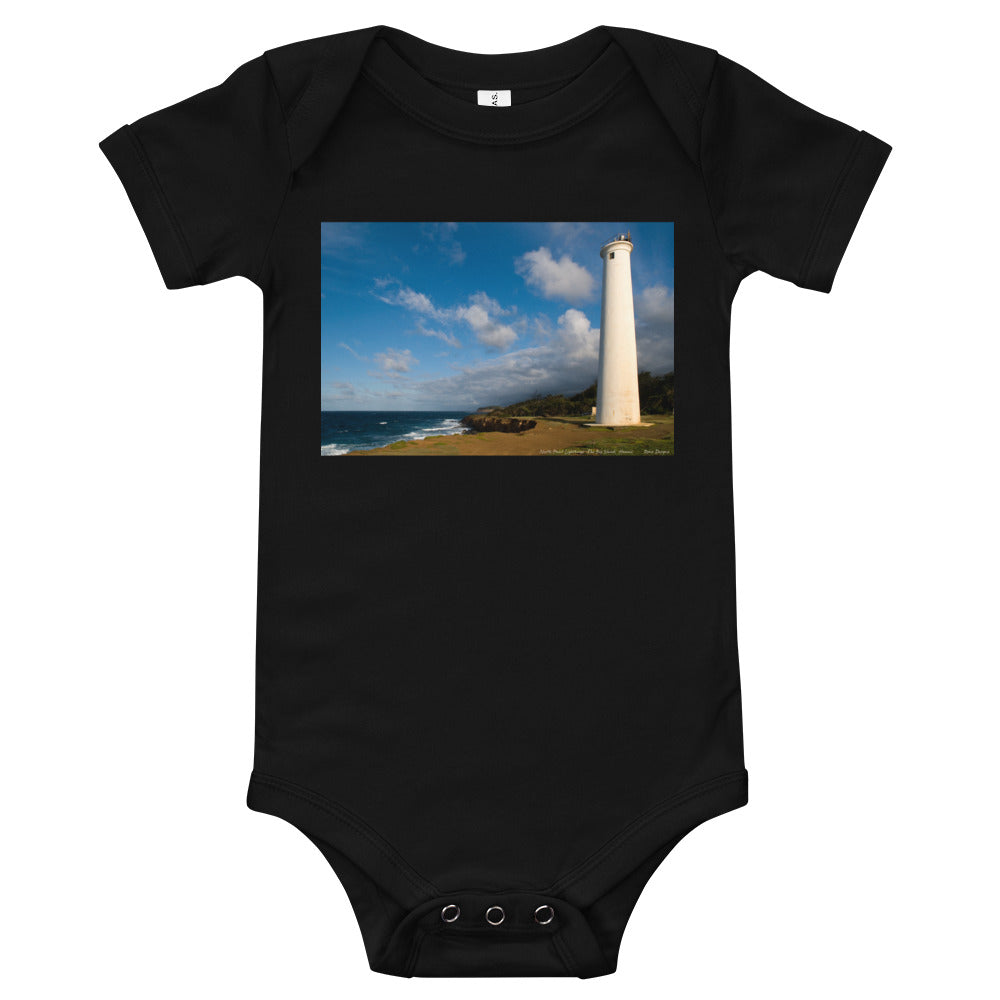 Light Soft Baby Bodysuit - North Point Lighthouse, The Big Island, Hawaii