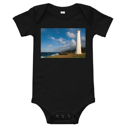 Light Soft Baby Bodysuit - North Point Lighthouse, The Big Island, Hawaii