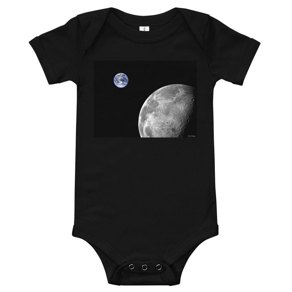 Light Soft Baby Bodysuit - NASA Photo: Earth & Moon