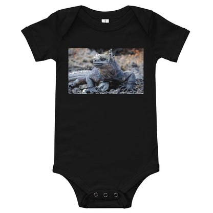 Light Soft Baby Bodysuit - Galapagos Blue Marine Iguana