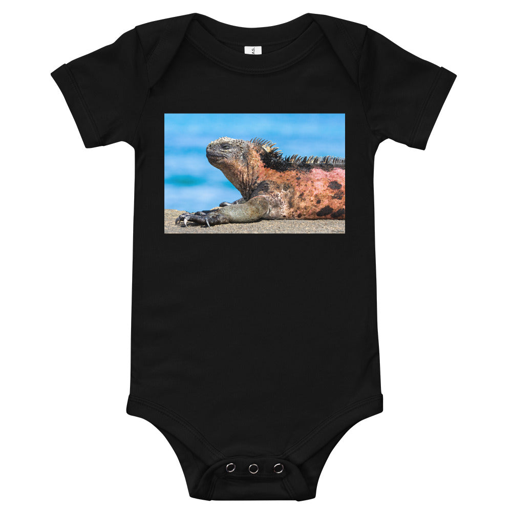 Light Soft Baby Bodysuit - Galapagos Marine Iguana Basking