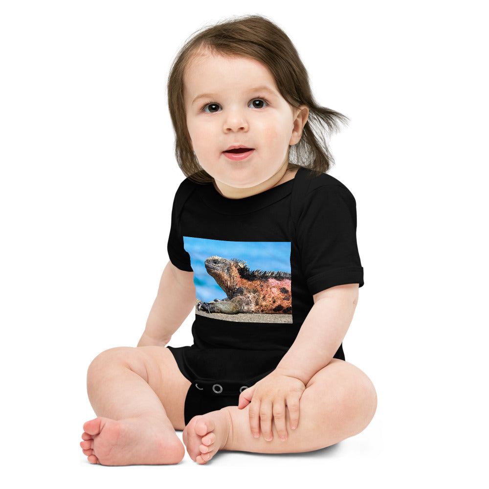 Light Soft Baby Bodysuit - Galapagos Marine Iguana Basking