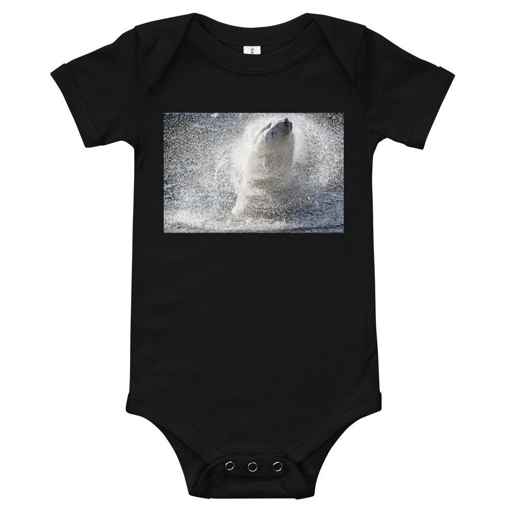 Light Soft Baby Bodysuit - Polar Bear Shedding Water