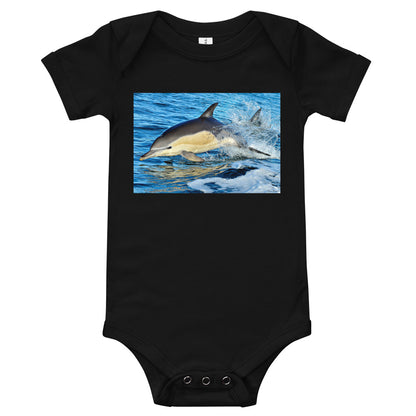 Light Soft Baby Bodysuit - Dolphin Splash