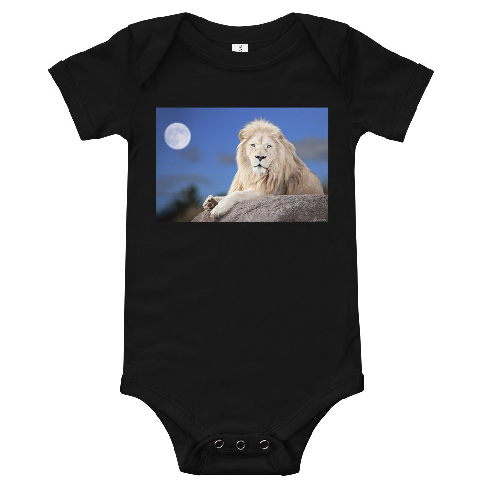 Light Soft Baby Bodysuit - Lion in Moonlight