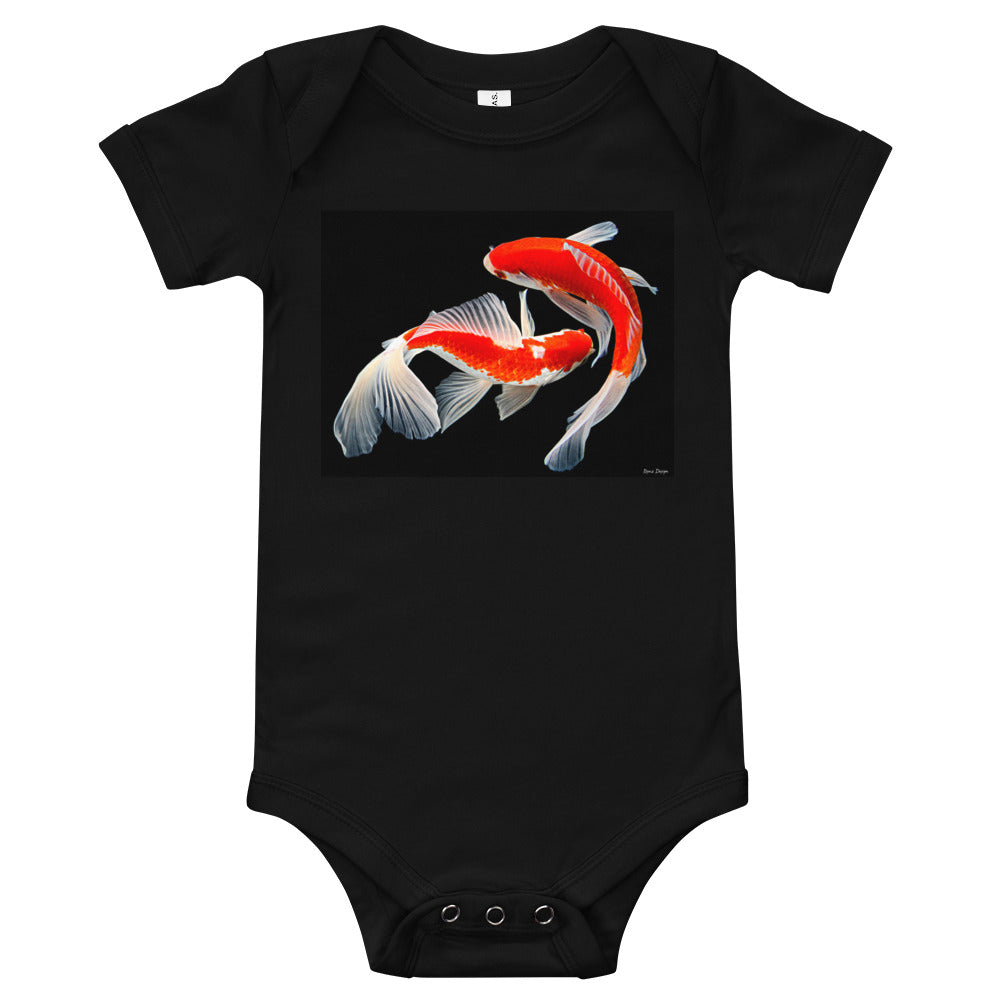 Light Soft Baby Bodysuit - Two koi