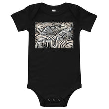 Load image into Gallery viewer, Light Soft Baby Bodysuit - Sharp Dressed Zebras
