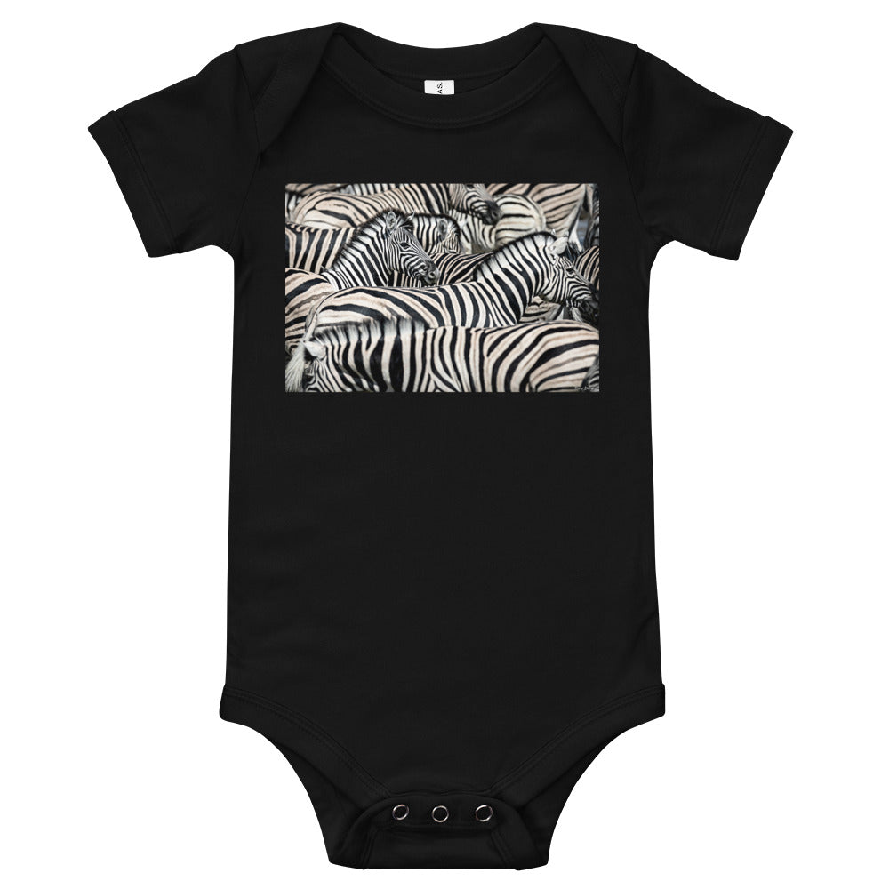 Light Soft Baby Bodysuit - Sharp Dressed Zebras