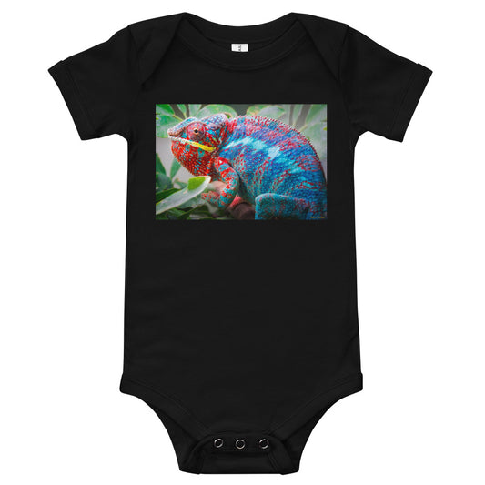 Light Soft Baby Bodysuit - Red & Blue Chameleon