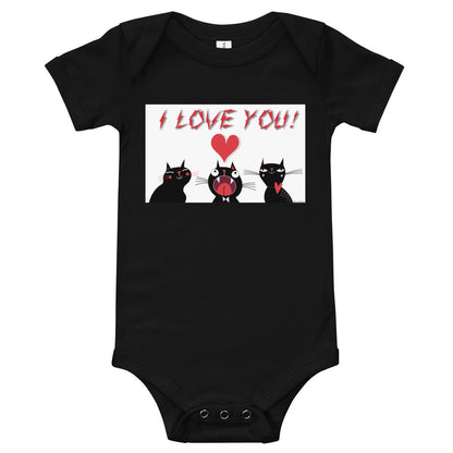 Light Soft Baby Bodysuit - I Love You! I Love you! I Love You!