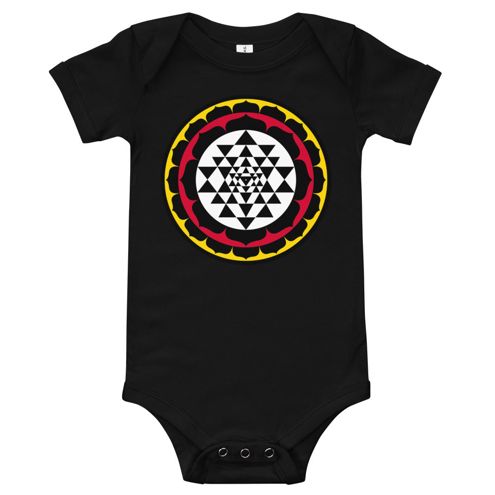 Light Soft Baby Bodysuit - Yantra Circles