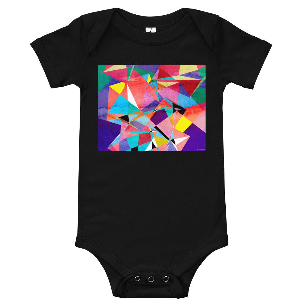 Light Soft Baby Bodysuit - Abstract Triangles